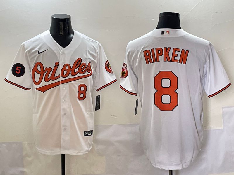 Men Baltimore Orioles #8 Ripken White Game 2025 Nike MLB Jersey style 5091->chicago cubs->MLB Jersey